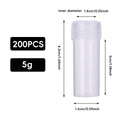 200 Clear Plastic Storage Bottles with Lids for Pills, Beads and Small Items - view 3