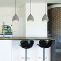 Home Design Bussi Concrete Pendant Light 200mm Natural Grey E27 Indoor