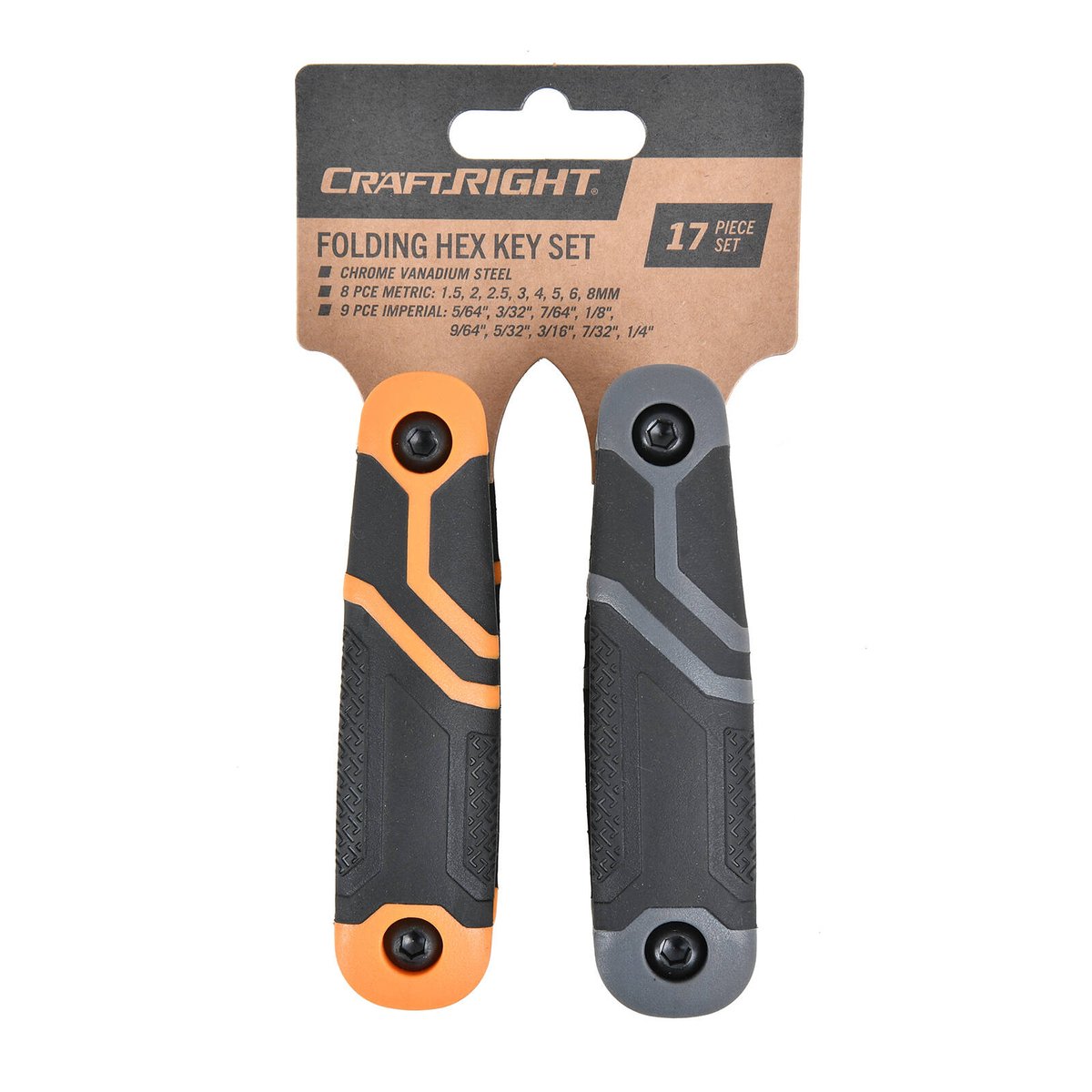 Craftright 17 Piece Hex Key Set - Chrome Vanadium Steel - Metric & Imperial - SuperSaverAU - view 4