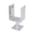 Pryda Full Stirrup Post Anchor 65x90mm M10 - Galvanised Steel - Termite Protection - SuperSaverAU - view 1