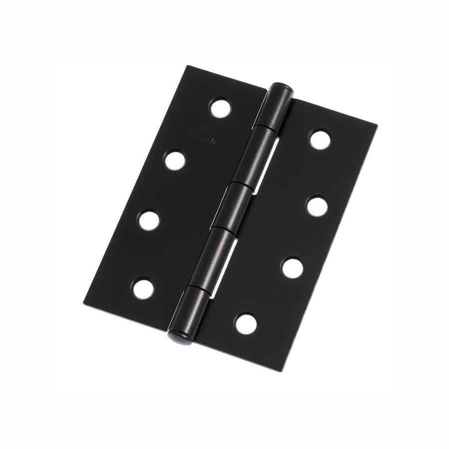 Lane Butt Hinge - 100mm - Steel - Fixed Pin Matte Black - 2 Pack - SuperSaverAU - view 1