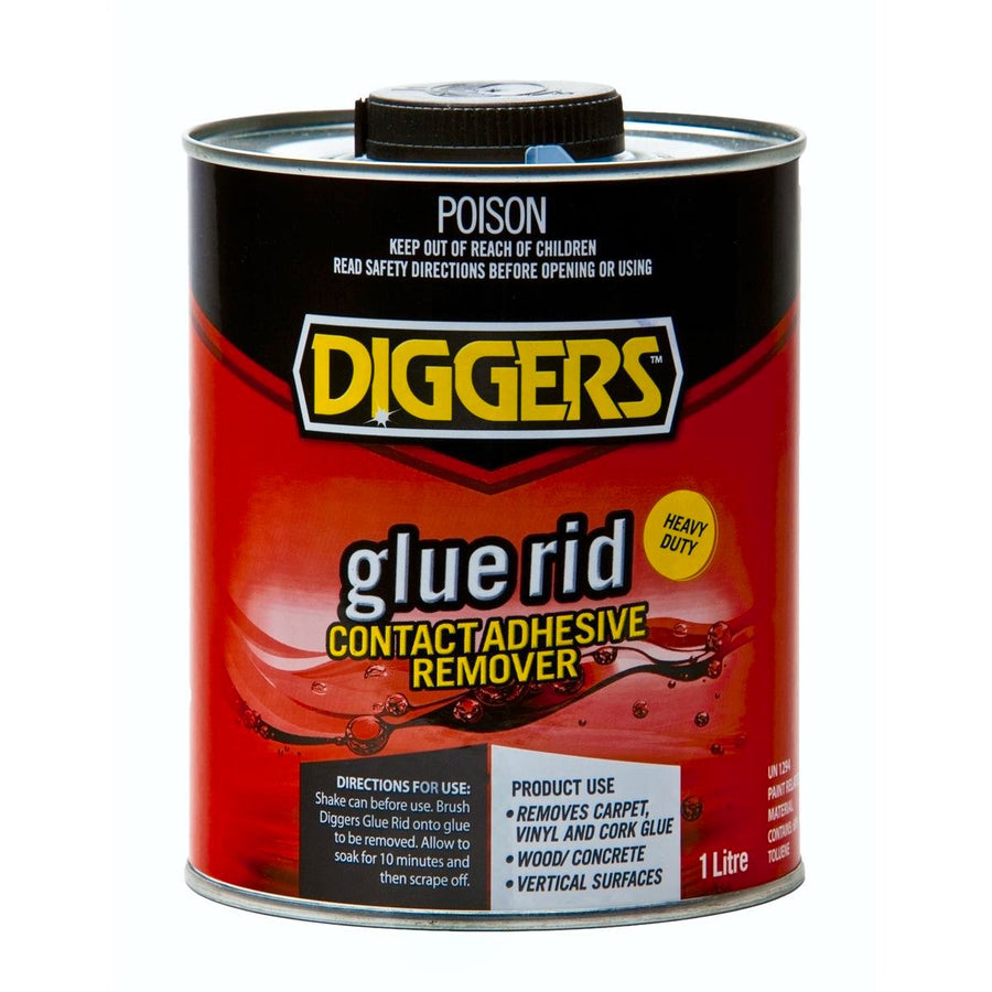 DIGGERS Glue Rid 1L Gel Adhesive Remover for Vinyl Cork Carpet - SuperSaverAU - view 1