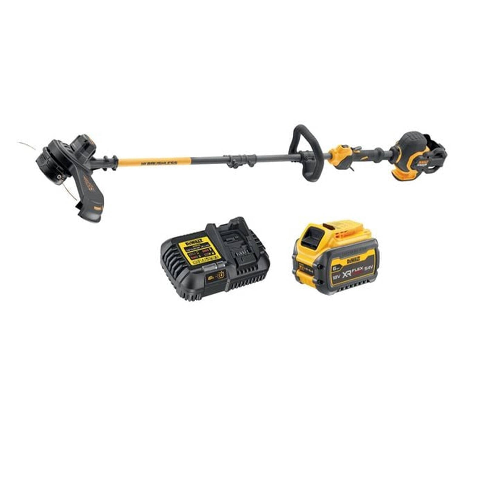 DeWALT 54V XR FLEXVOLT 380mm Split Shaft Line Trimmer Kit 6Ah DCM5713T1-XE
