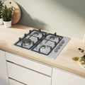 Bosch 60cm Series 2 Stainless Steel Gas Cooktop - Wok Burner, Flame Failure Protection - PBH6B5K90A
