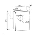 Sirius External Wall Mounted Motor - Offboard Motor, Stainless Steel, 10A Plug and Lead - SEM7A