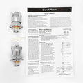 Shaw Mason Chrome Zinc Die Cast Handle Basin Top Assembly Pair - 110mm x 135mm - Durable & Easy to Install - SuperSaverAU - view 4
