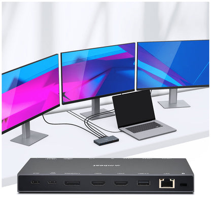 mBeat 15 In 1 Triple Display USB-C Dock MB-UCD-X15 Space Grey HDMI x 2, DP x 1