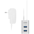 mBeat 7 Port USB 3.0 Aluminium Slim Hub With Power For PC And Mac Silver MB-HUB768 - SuperSaverAU - view 3
