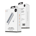 mBeat 7 Port USB 3.0 Aluminium Slim Hub With Power For PC And Mac Silver MB-HUB768 - SuperSaverAU - view 5