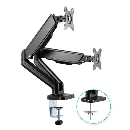 activiva ErgoLife Dual Monitor Arm ACA-MMA-DGC01K Steel Gas Spring | Supports 17-32 Inch Screen Size