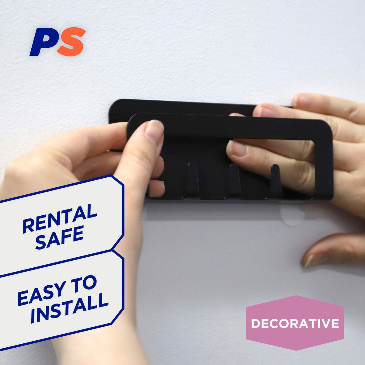 Permastik Utility Rack - 140mm x 60mm - Stainless Steel - Matte Black - SuperSaverAU - view 3