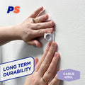 Permastik Small Permanent Cable Clips 12 Pack - White, Self-Adhesive, No-Drill