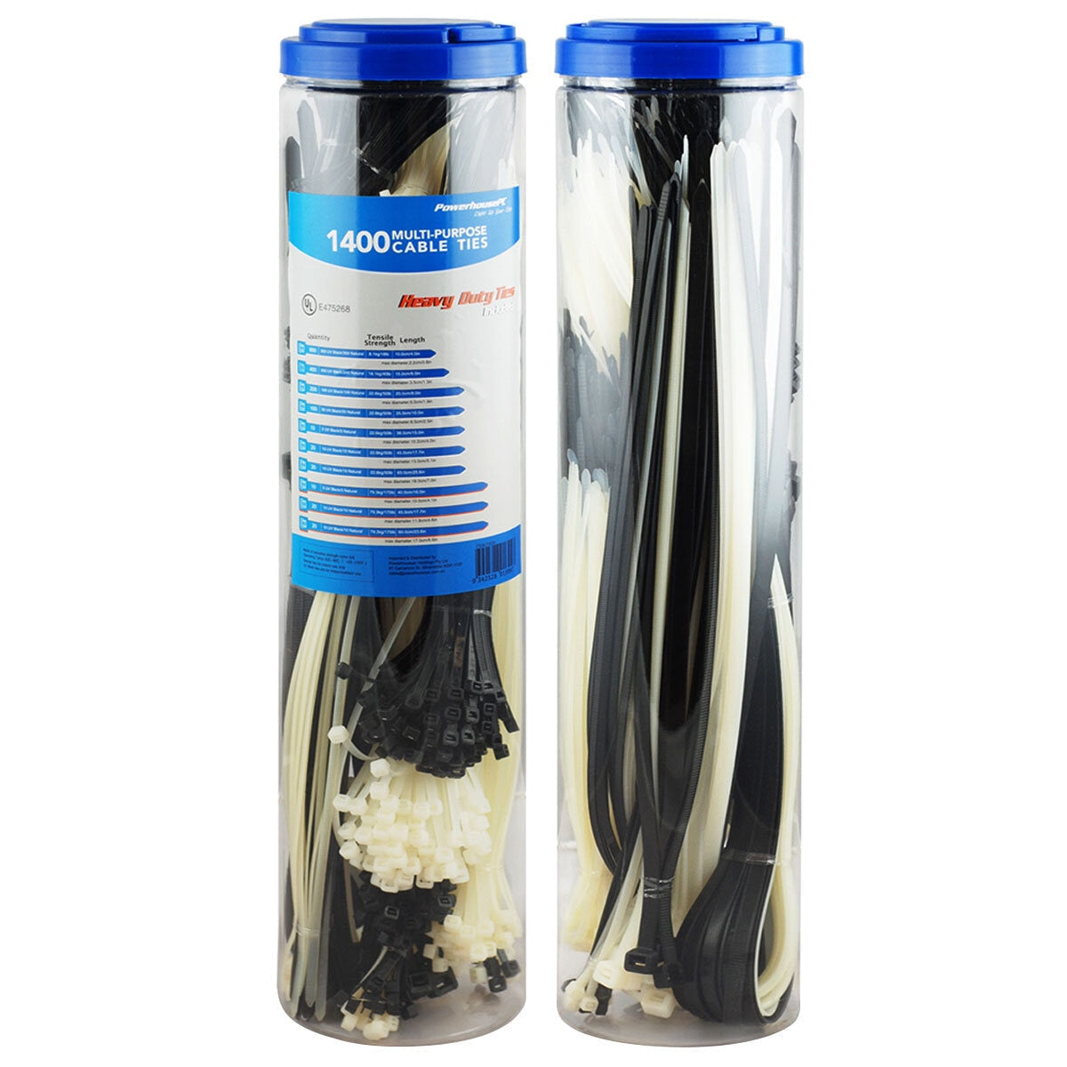 PowerhousePc Multi-Purpose Cable Ties 1400 Pieces UV Resistant - SuperSaverAU - view 6