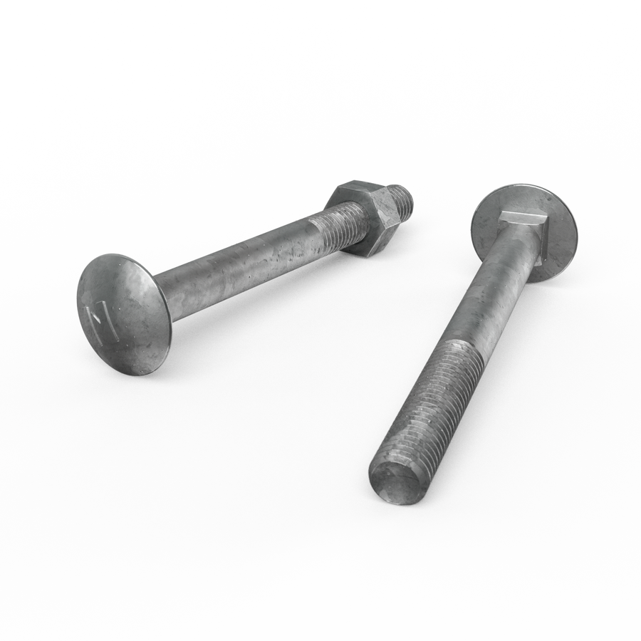 Zenith Hot Dip Galvanised Cup Head Bolts Nuts M10 x 100mm Durable - SuperSaverAU - view 1