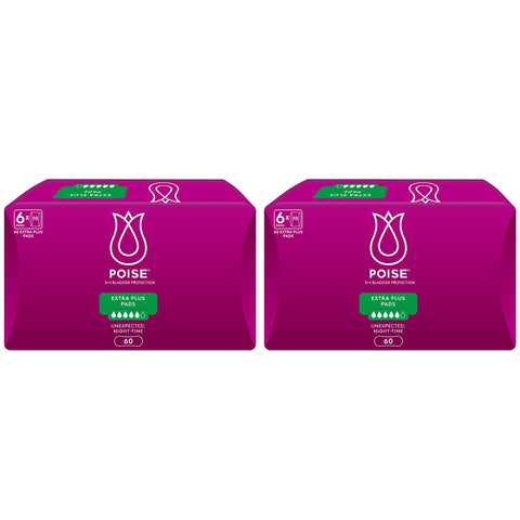 Poise Extra Plus Pads 2 x 60 Pack - SuperSaverAU - view 2