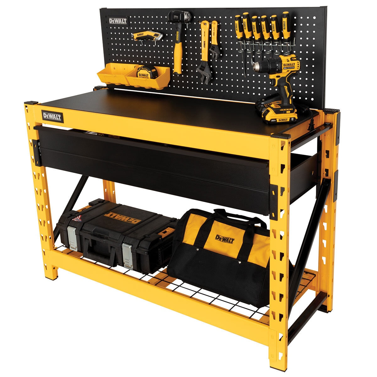 DeWALT 2 Shelf Industrial Storage Rack Work Station