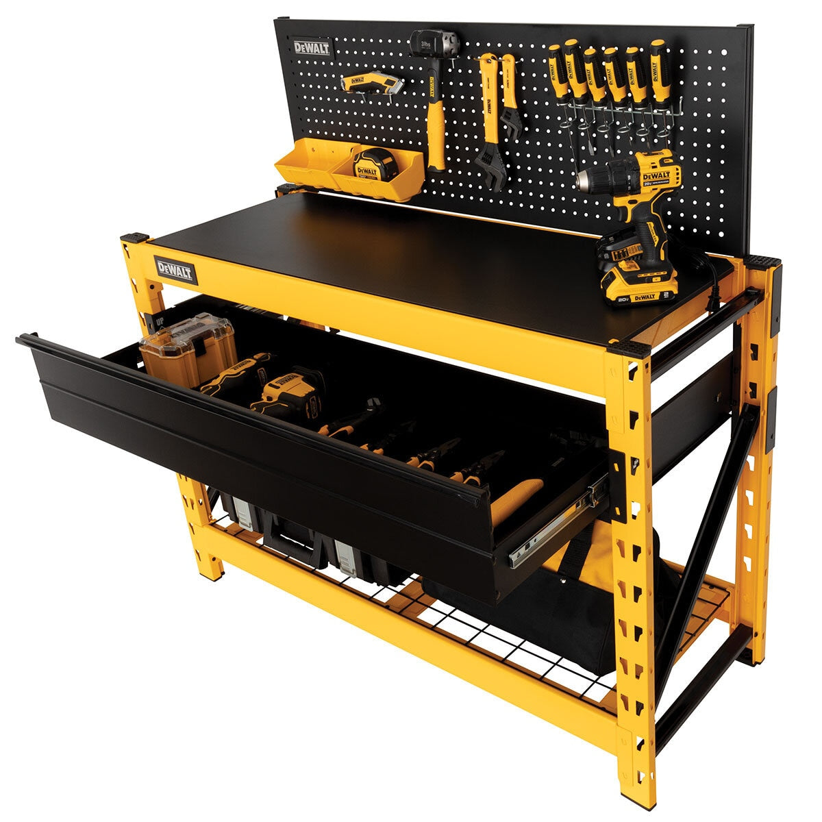 DeWALT 2 Shelf Industrial Storage Rack Work Station