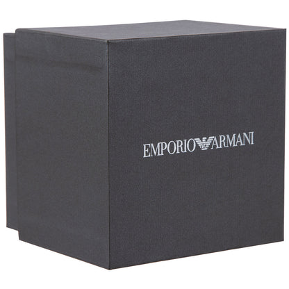 Emporio Armani Three Hand Date Black Leather Men's Watch AR1732