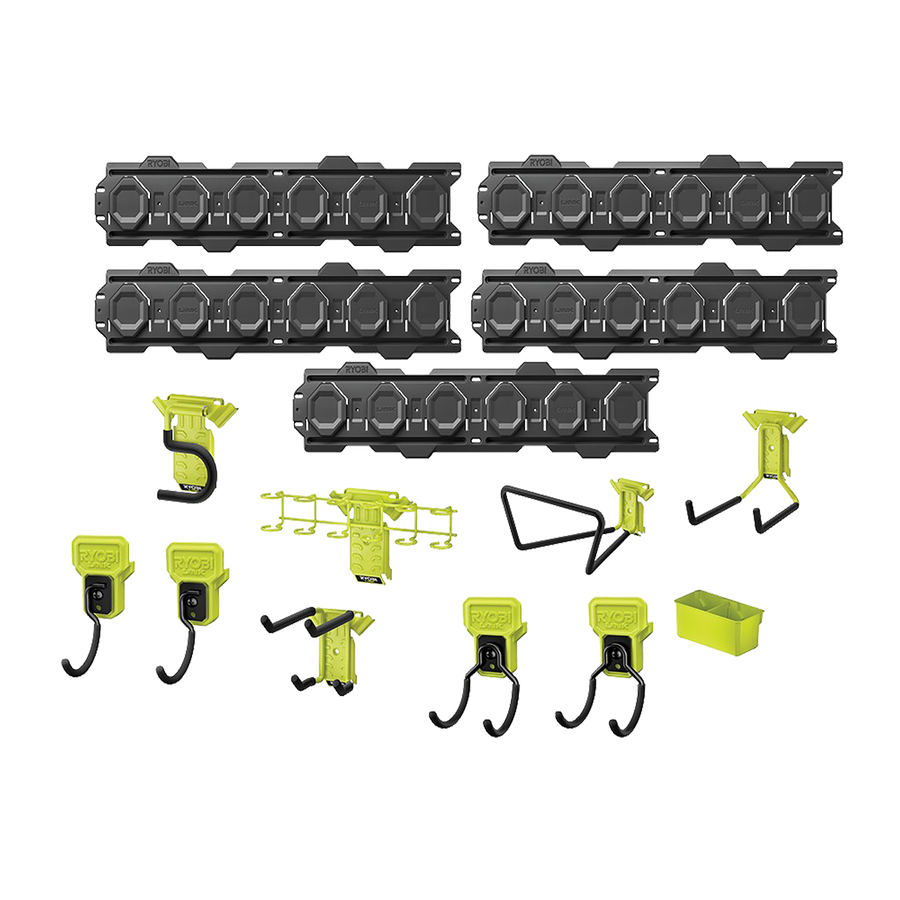 Ryobi Link 15 Piece Wall Storage Kit - 216mm x 340mm x 860mm - Heavy-Duty - SuperSaverAU - view 1