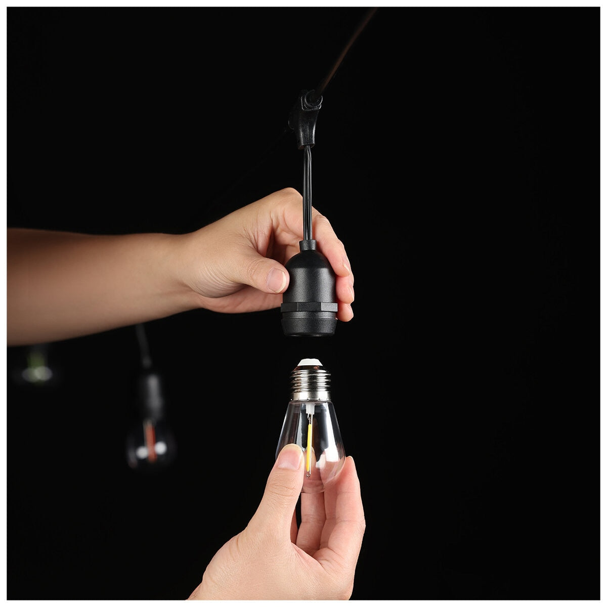 EGLO Festoon Solar Kit 10 Light 12V E27 Multi-Colour - Weatherproof Outdoor Lighting Solution