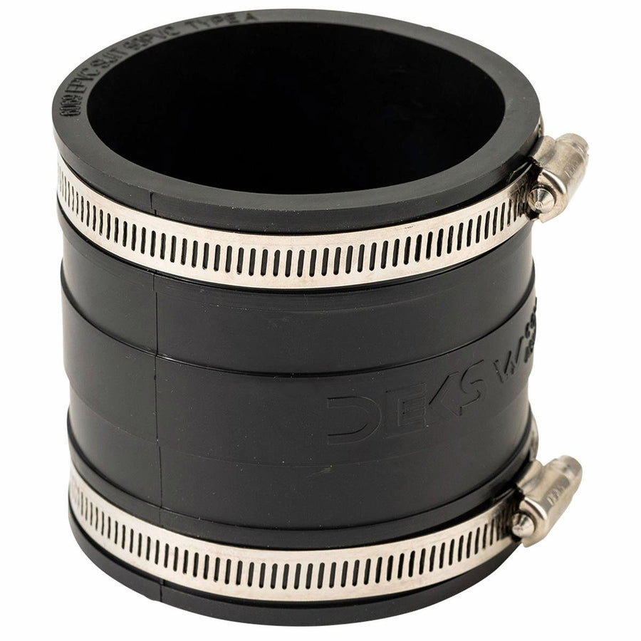 Deks 90mm Pvc Stormwater Coupling - EPDM Rubber - Durable - Black - SuperSaverAU - view 1