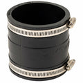Deks 90mm PVC Stormwater Coupling - EPDM & Stainless Steel, Black