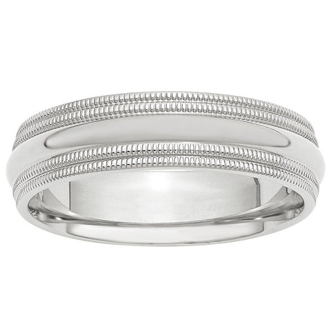 Platinum Men's Comfort Fit Milgrain Band - SuperSaverAU - view 2