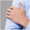 Platinum Men's Comfort Fit Milgrain Band - SuperSaverAU - view 4
