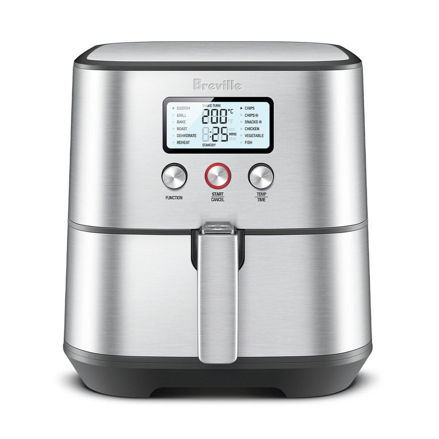 Breville Chef Plus Air Fryer 4.8L - Silver - 12 Presets, LCD Display, Silicone Mat - LAF600BSS