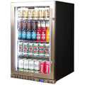 Schmick 164L Bar Fridge - Stainless Steel, Heated Glass Door, Left Hinged, Lockable - SK146L-HD