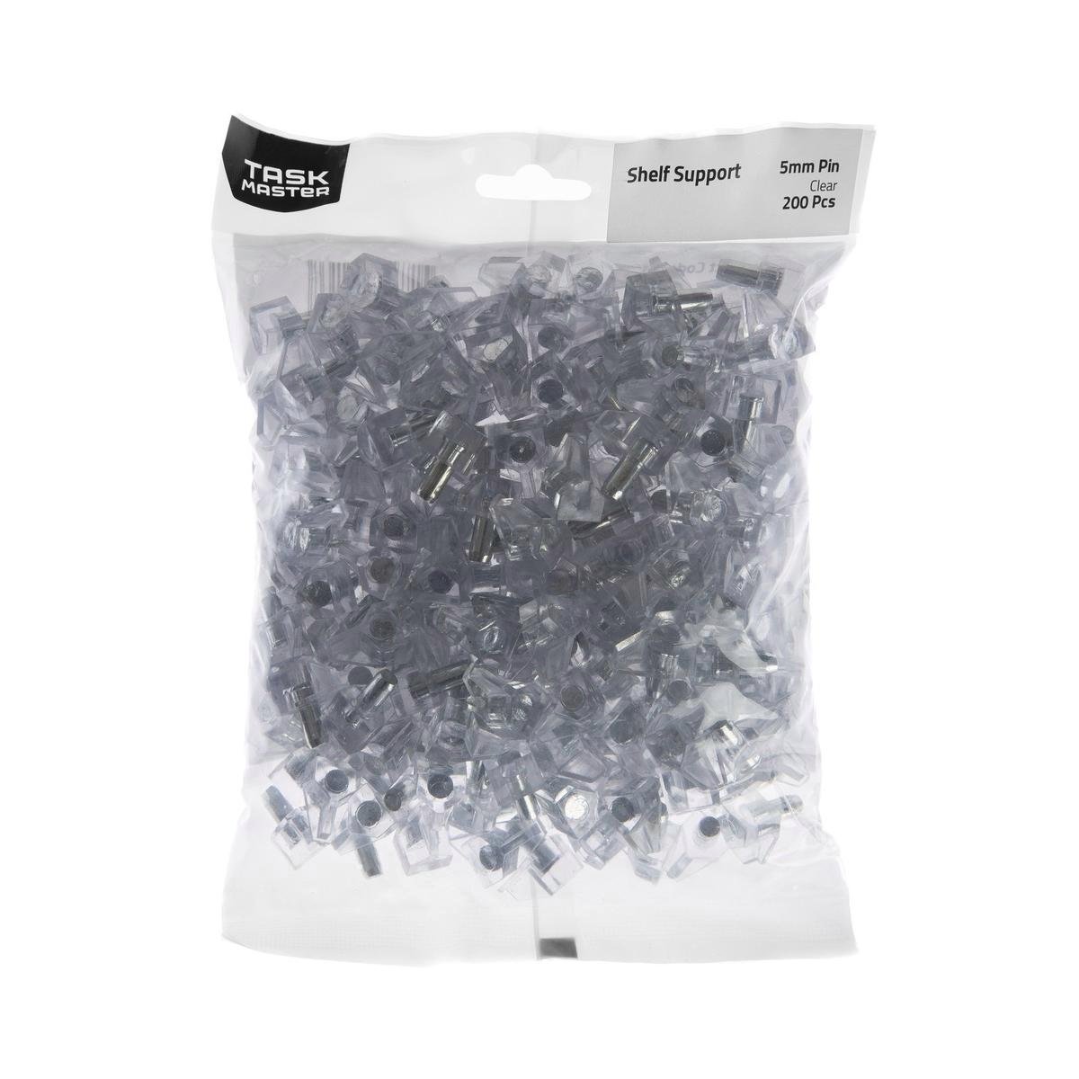 Taskmaster Shelf Support - 5mm Pin - Clear Plastic - Easy Install - SuperSaverAU - view 1