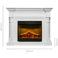 Dimplex Winston 2kW Electric Fireplace Mantel - White, Electraflame Log Effect, Remote Control - WTN20-AU