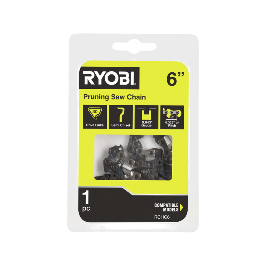 Ryobi 6 Pruning Saw Chain - 0.325” Pitch - Semi-Chisel Cutters - RCHC6 - SuperSaverAU - view 1