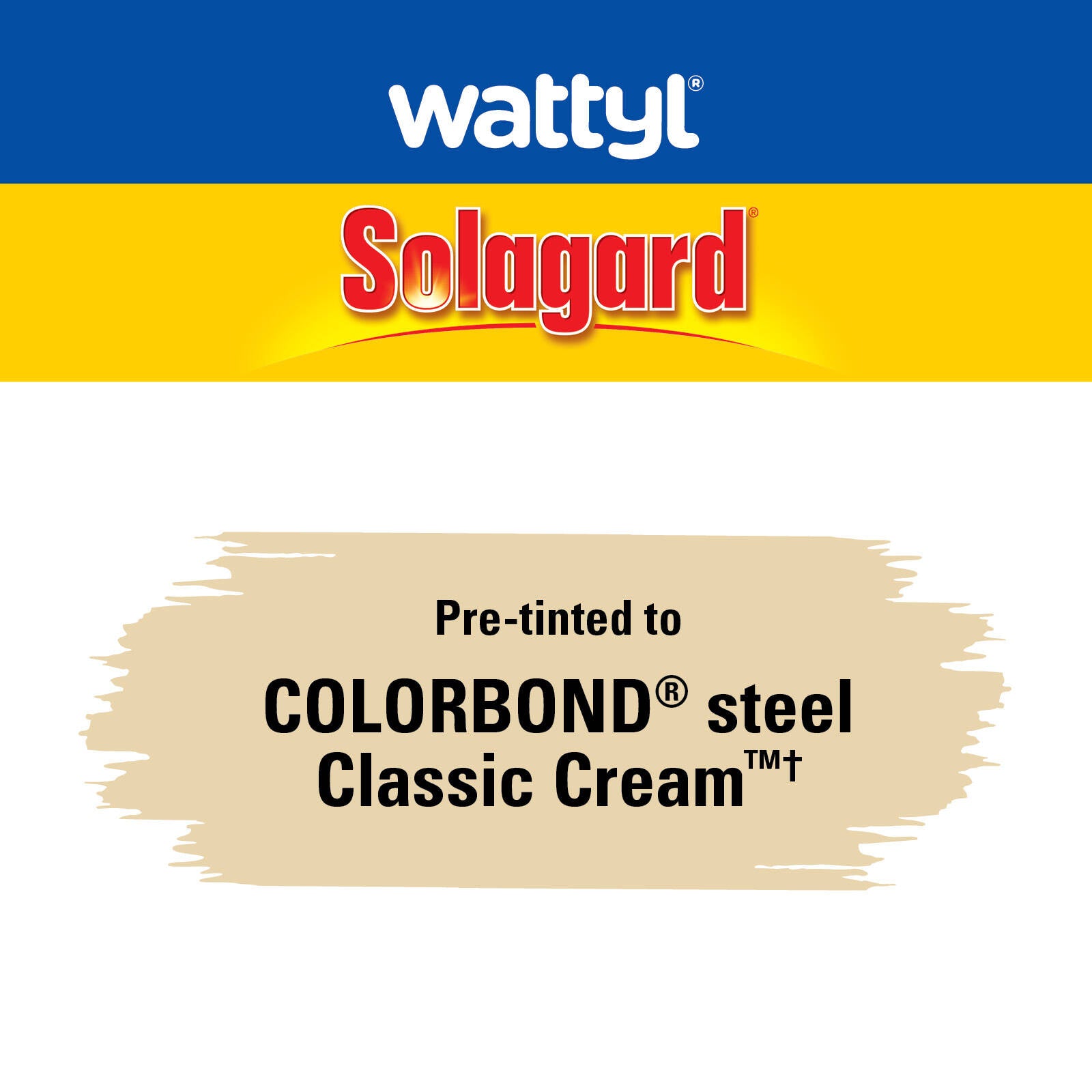 Wattyl Solagard Classic Cream Semi-Gloss Pre-tinted Exterior Paint 1L UV Resistant Outdoor