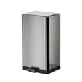 20L Foot Pedal Rubbish Bin with Lid, Household Trash Can - Stainless Steel