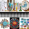 21 Colour Acrylic Paint Marker Pens, Permanent Waterproof Pens for Stone, Glass, Metal and Fabric - view 4