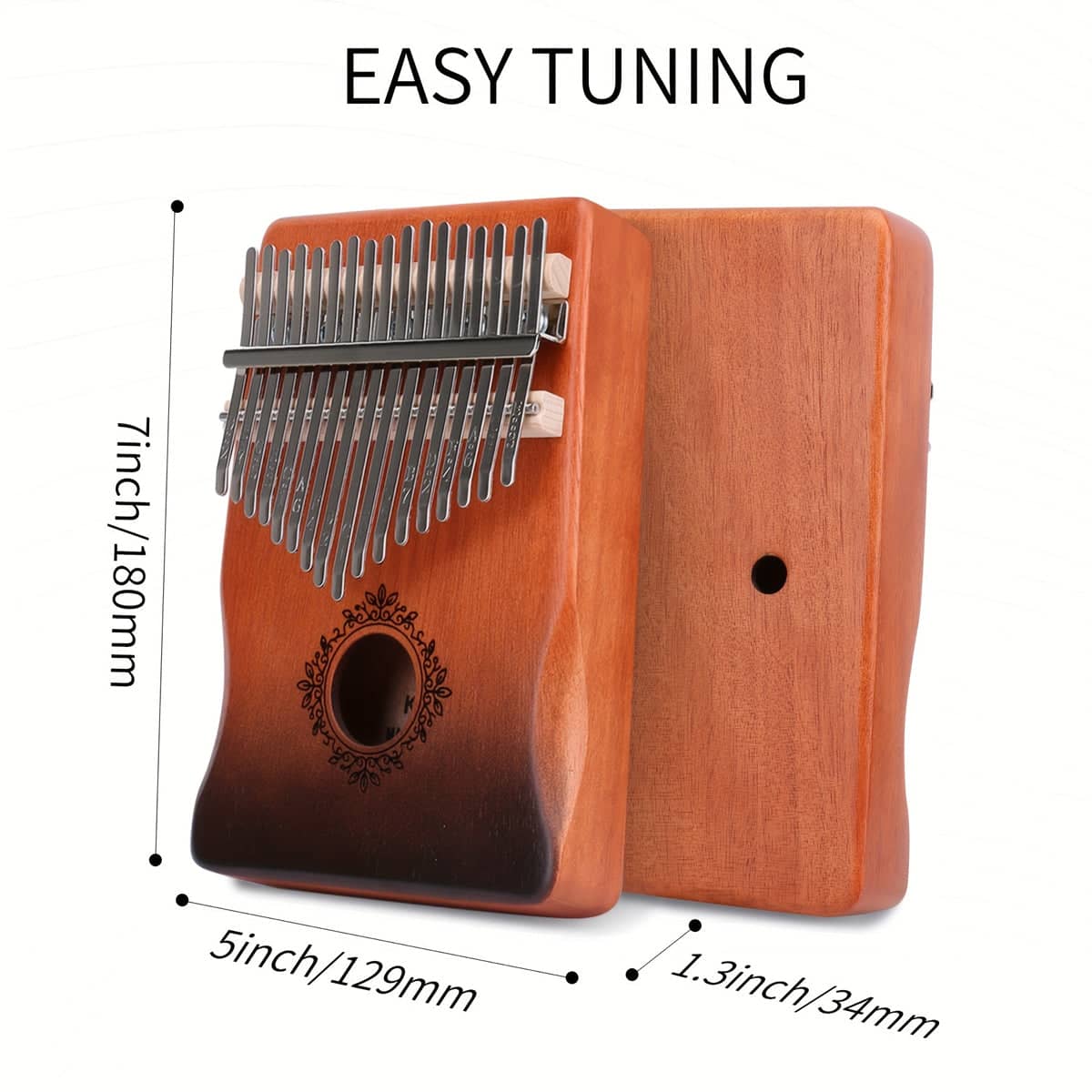 21 Key Beginner Thumb Piano Portable Kalimba for Kids and Adults Music Practice - view 3