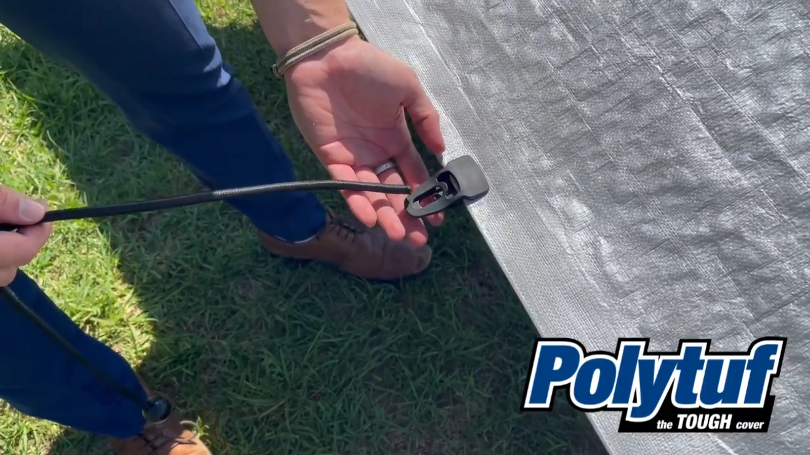 Polytuf Adjustable Bungee Cord - 4 Pack Latex Tie Downs
