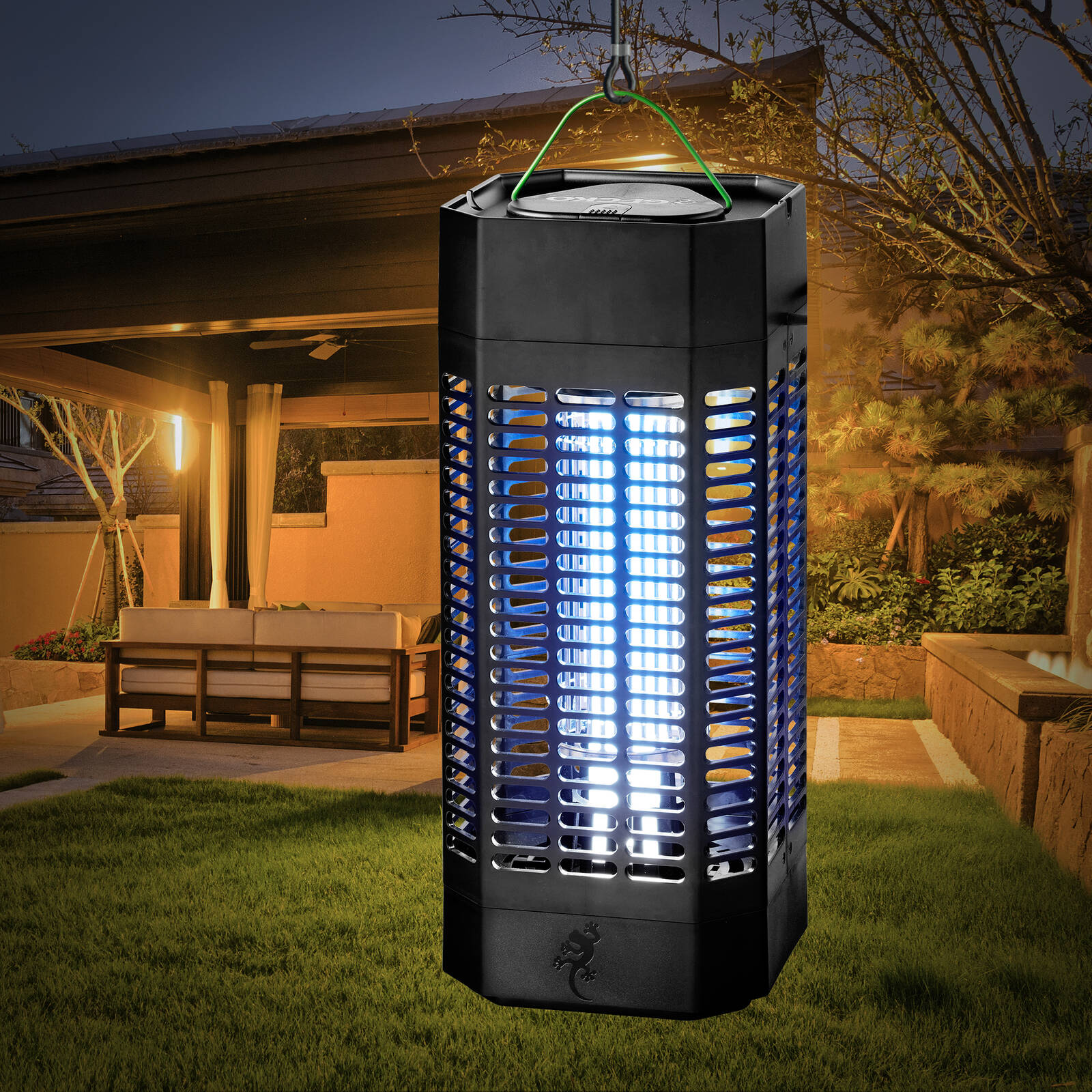 Gecko Large LED Insect Zapper Outdoor Corded High-Impact Plastic 24GKOLT50V1LED