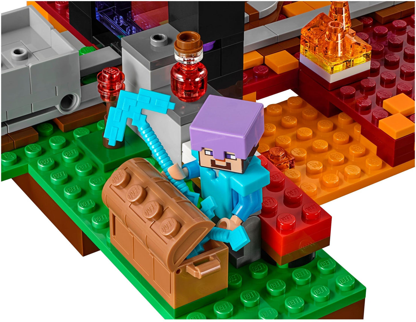 LEGO 21143 Nether Portal - Minecraft Ghast, Blaze, & Steve