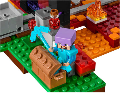 LEGO 21143 Nether Portal - Minecraft Ghast, Blaze, & Steve
