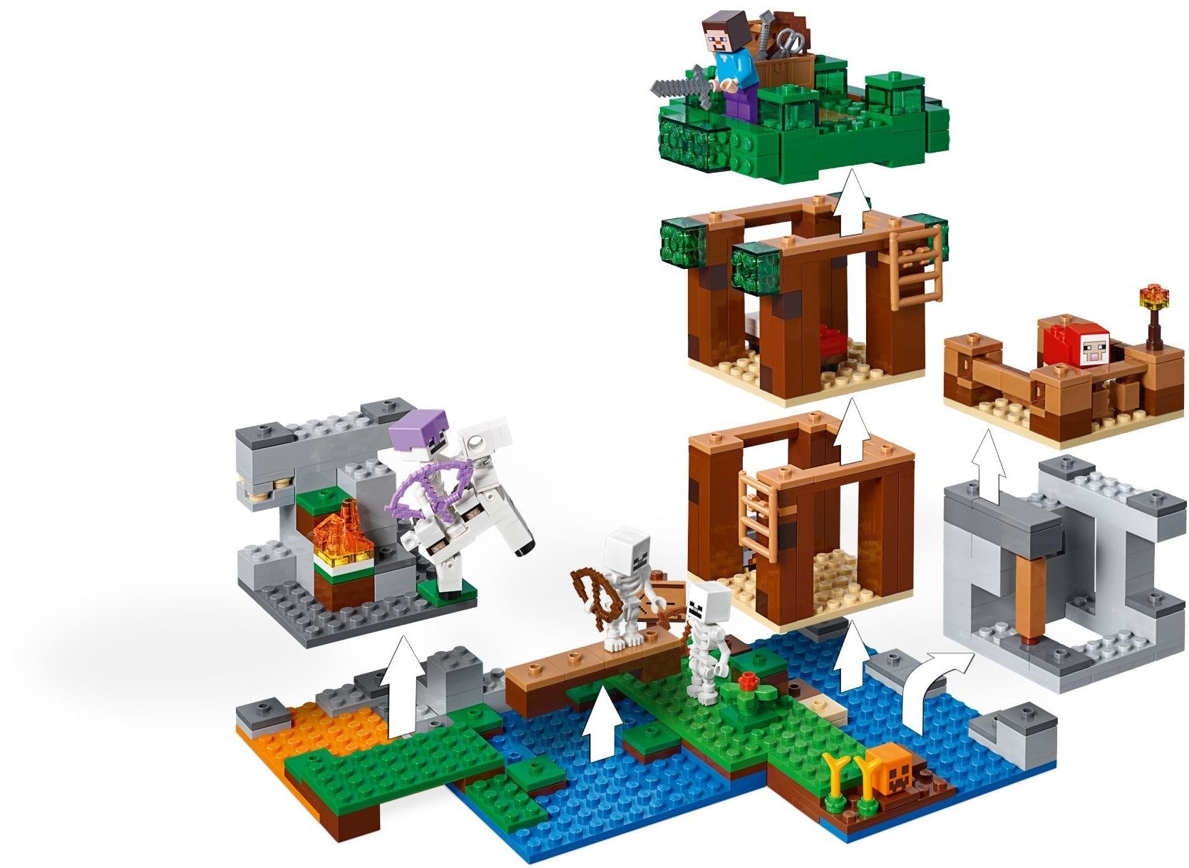 LEGO 21146 Minecraft Skeleton Attack Set - SuperSaverAU - view 3