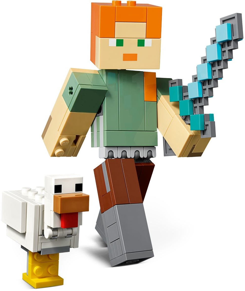 LEGO 21149 Minecraft Alex BigFig with Chicken Action Figure Toy - SuperSaverAU - view 2