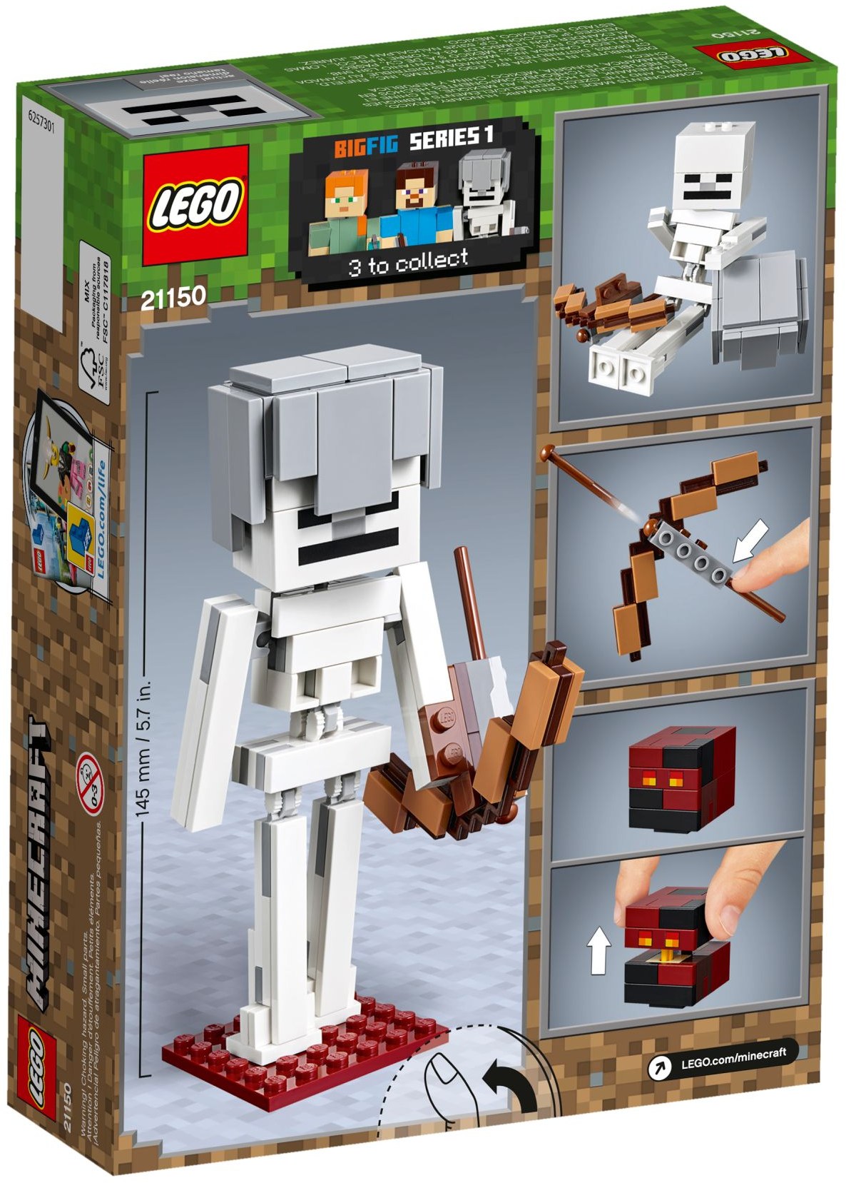 LEGO 21150 Minecraft Skeleton BigFig & Magma Cube