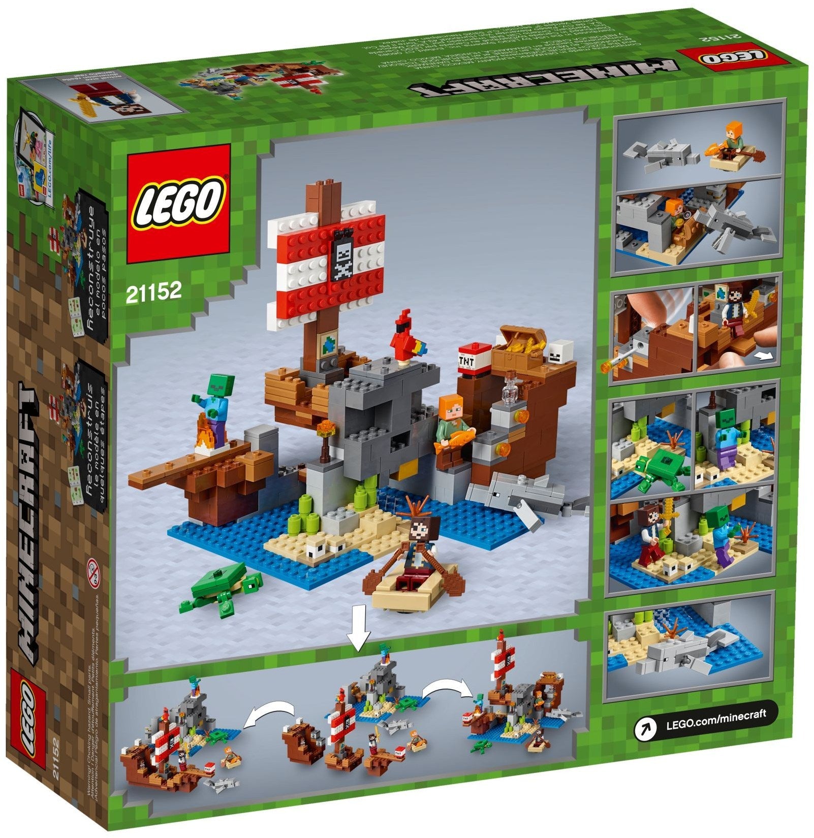 LEGO 21152 Minecraft Pirate Ship Adventure Toy - SuperSaverAU - view 4