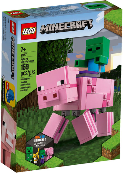 Lego Minecraft 21157 BigFig Pig with Baby Zombie- Auzzi Store