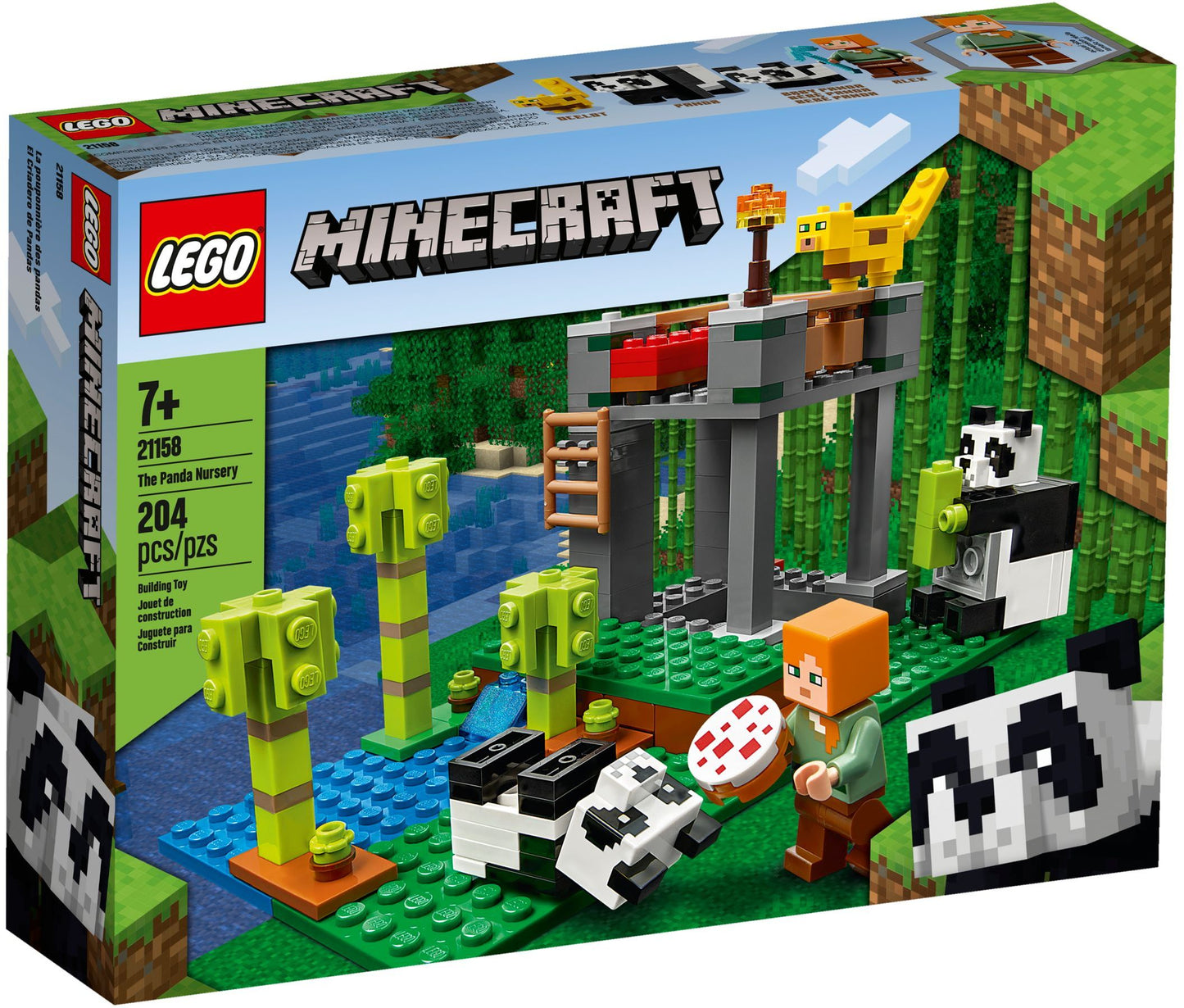 LEGO 21158 Minecraft Panda Nursery Building Toy Set