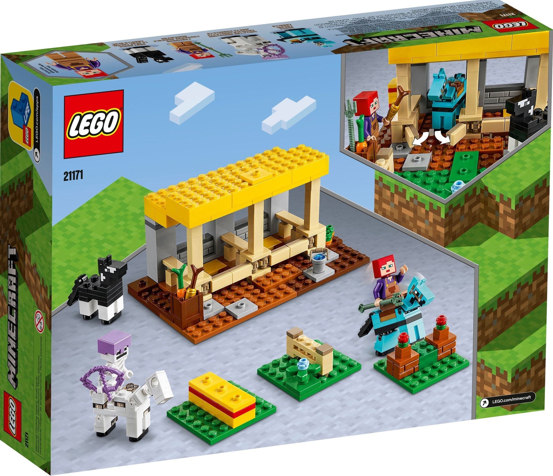 LEGO 21171 Minecraft Horse Stable: Build, Ride & Battle! - SuperSaverAU - view 6