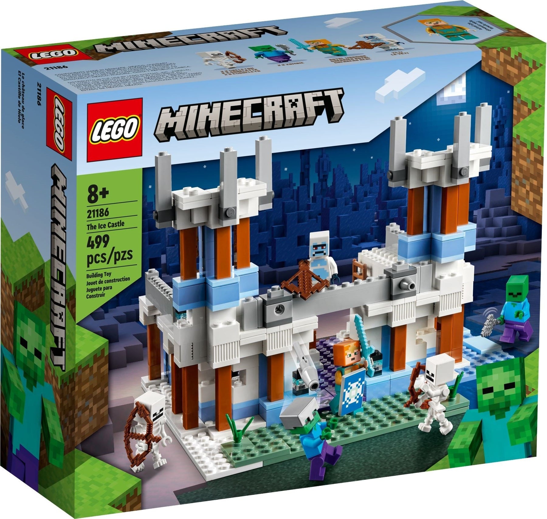 LEGO 21186 Minecraft The Ice Castle – Buildable Playset - SuperSaverAU - view 1