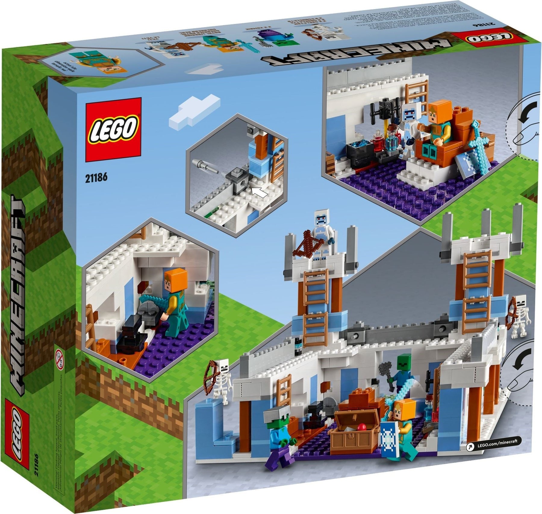 LEGO 21186 Minecraft The Ice Castle – Buildable Playset - SuperSaverAU - view 7